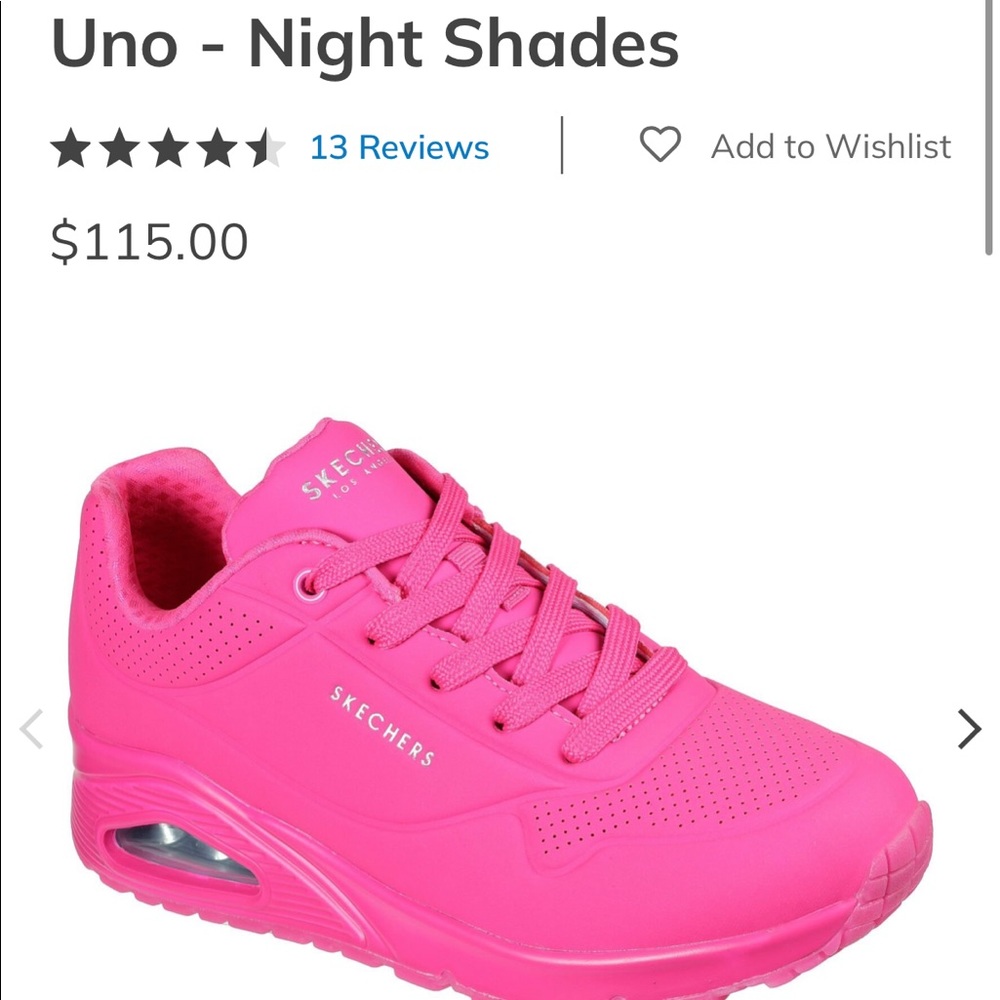 PINK UNO SKETCHER NIGHTSHADES SIZE 9